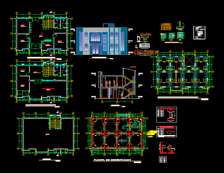 Проект административного здания dwg